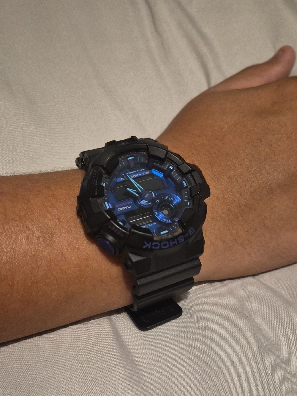 Casio G-Shock Black with Blue Accents Rugged Sport Watch